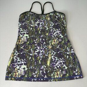 Lululemon Power Y Tank Top Size 8 Green Purple